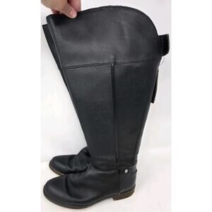 Franco Sarto Women's Christine Black Knee High Boots Size 8 M Wide Calf Leather